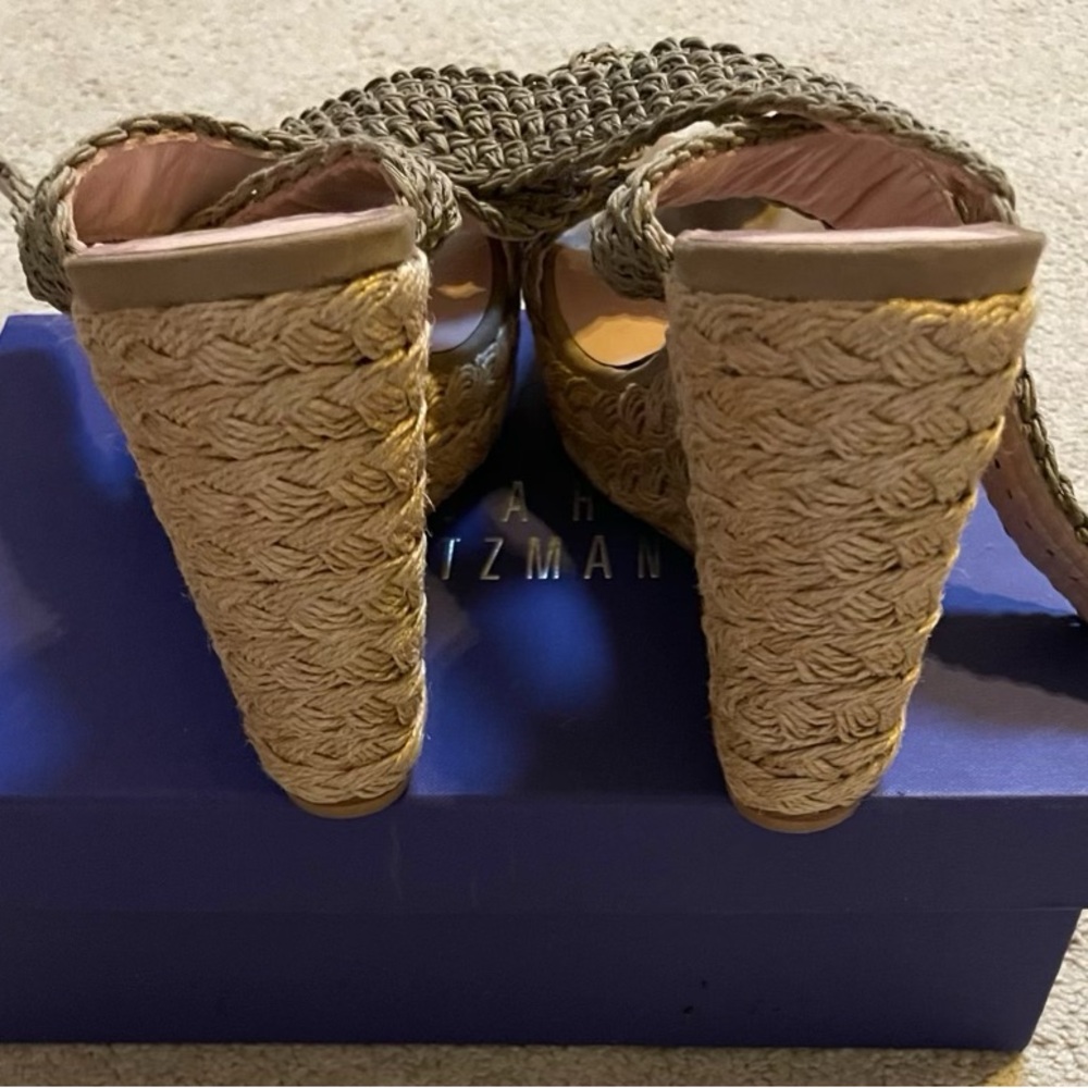NWT Stuart Weitzman Alex Crochet Wedge - Picture 4 of 6
